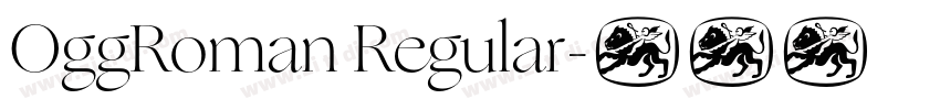 OggRoman Regular字体转换